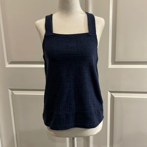 Madewell Criss/Cross top in navy. Super comfy!
